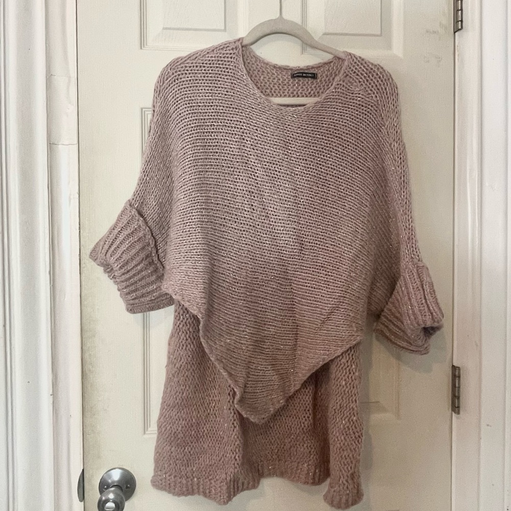 Sweater poncho style womens S euc